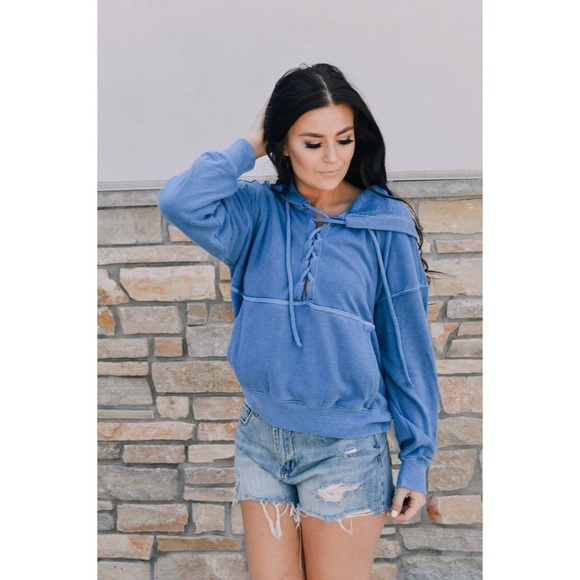 Free People Tops - Free People Movement Believer Sweatshirt in Blue